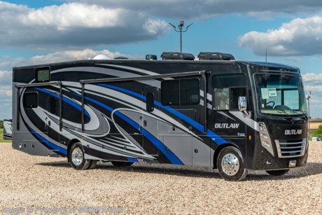 11-16-21 &lt;a href=&quot;http://www.mhsrv.com/thor-motor-coach/&quot;&gt;&lt;img src=&quot;http://www.mhsrv.com/images/sold-thor.jpg&quot; width=&quot;383&quot; height=&quot;141&quot; border=&quot;0&quot;&gt;&lt;/a&gt;  MSRP $266,866. New 2022 Thor Motor Coach Outlaw Toy Hauler model 38KB is approximately 39 feet 9 inches in length with 2 slide-out rooms, high polished aluminum wheels, residential refrigerator, electric rear patio awning, bug screen curtain in the garage, roller shades on the driver &amp; passenger windows, as well as drop down ramp door with spring assist &amp; railing for patio use. This beautiful new motorhome also features the new Ford chassis with 7.3L PFI V-8, 350HP, 468 ft. lbs. torque engine, a 6-speed TorqShift&#174; automatic transmission, an updated instrument cluster, automatic headlights and a tilt/telescoping steering wheel. Options include the beautiful full body exterior, leatherette jackknife sofas in garage and frameless dual pane windows. The Outlaw toy hauler RV has an incredible list of standard features including beautiful wood &amp; interior decor packages, LED TVs, (3) A/C units, power patio awing with integrated LED lighting, dual side entrance doors, 1-piece windshield, a 5500 Onan generator, 3 camera monitoring system, automatic leveling system, Soft Touch leather furniture and day/night shades. For additional details on this unit and our entire inventory including brochures, window sticker, videos, photos, reviews &amp; testimonials as well as additional information about Motor Home Specialist and our manufacturers please visit us at MHSRV.com or call 800-335-6054. At Motor Home Specialist, we DO NOT charge any prep or orientation fees like you will find at other dealerships. All sale prices include a 200-point inspection, interior &amp; exterior wash, detail service and a fully automated high-pressure rain booth test and coach wash that is a standout service unlike that of any other in the industry. You will also receive a thorough coach orientation with an MHSRV technician, a night stay in our delivery park featuring landscaped and covered pads with full hook-ups and much more! Read Thousands upon Thousands of 5-Star Reviews at MHSRV.com and See What They Had to Say About Their Experience at Motor Home Specialist. WHY PAY MORE? WHY SETTLE FOR LESS?