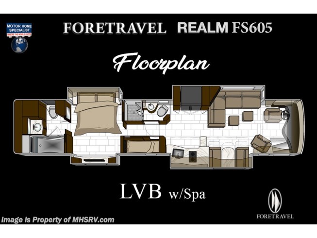 2022 Realm FS605 Luxury Villa Bunk W/Spa (LVB) W/2 Full Baths by Foretravel from Motor Home Specialist in Alvarado, Texas
