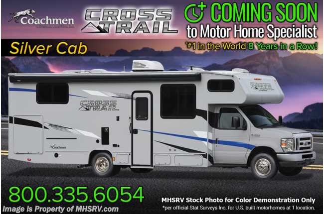2022 Coachmen Cross Trail XL 33XG W/ Painted Cab, Electric Fireplace, Ext TV, Stabilizer Jacks, 2 A/Cs, Massive Ext. Storage