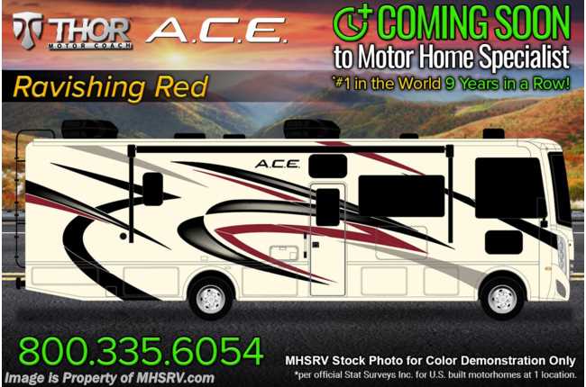 2023 Thor Motor Coach A.C.E. 32B Pet Friendly Bunk Model RV W/ Home Collection, King Bed, 2 A/Cs &amp; Solar