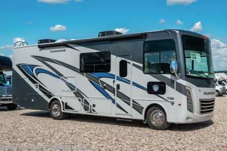 7-1-23 &lt;a href=&quot;http://www.mhsrv.com/thor-motor-coach/&quot;&gt;&lt;img src=&quot;http://www.mhsrv.com/images/sold-thor.jpg&quot; width=&quot;383&quot; height=&quot;141&quot; border=&quot;0&quot;&gt;&lt;/a&gt;  MSRP $203,140. New 2023 Thor Motor Coach Hurricane 29M is approximately 33 feet 11 inches in length with one full wall slide, king size bed, exterior TV and automatic leveling jacks. This beautiful new motorhome also features the new Ford chassis with 7.3L PFI V-8, a 6-speed TorqShift&#174; automatic transmission, an updated instrument cluster, automatic headlights and a tilt/telescoping steering wheel.  Options include the beautiful partial paint exterior, solar charging system with power controller, dual A/C w/ generator, leatherette theater seats w/footrests and a single child safety tether. The Thor Motor Coach Hurricane RV also features tinted one piece windshield, multiple USB charging ports throughout, metal shelf brackets, backlit Firefly multiplex entry switch, Winegard ConnecT WiFi extender +4G,  heated and enclosed underbelly, black tank flush, LED ceiling lighting, bedroom TV, LED running and marker lights, power driver&#39;s seat, power overhead loft, power patio awning with LED lighting, night shades, flush covered glass stovetop, refrigerator, microwave, and much more. For additional details on this unit and our entire inventory including brochures, window sticker, videos, photos, reviews &amp; testimonials as well as additional information about Motor Home Specialist and our manufacturers please visit us at MHSRV.com or call 800-335-6054. At Motor Home Specialist, we DO NOT charge any prep or orientation fees like you will find at other dealerships. All sale prices include a 200-point inspection, interior &amp; exterior wash, detail service and a fully automated high-pressure rain booth test and coach wash that is a standout service unlike that of any other in the industry. You will also receive a thorough coach orientation with an MHSRV technician, a night stay in our delivery park featuring landscaped and covered pads with full hook-ups and much more! Read Thousands upon Thousands of 5-Star Reviews at MHSRV.com and See What They Had to Say About Their Experience at Motor Home Specialist. WHY PAY MORE? WHY SETTLE FOR LESS?