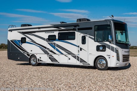 7-1-23 &lt;a href=&quot;http://www.mhsrv.com/thor-motor-coach/&quot;&gt;&lt;img src=&quot;http://www.mhsrv.com/images/sold-thor.jpg&quot; width=&quot;383&quot; height=&quot;141&quot; border=&quot;0&quot;&gt;&lt;/a&gt;  MSRP $226,134. New 2023 Thor Motor Coach Hurricane 34R is approximately 36 feet in length with 2 slides including a full wall slide, king size bed, exterior TV and automatic leveling jacks. This beautiful new motorhome also features the new Ford chassis with 7.3L PFI V-8, a 6-speed TorqShift&#174; automatic transmission, an updated instrument cluster, automatic headlights and a tilt/telescoping steering wheel. Options include the beautiful partial paint exterior, upgraded wood, solar charging system with controller and a single child safety tether. The Thor Motor Coach Hurricane RV also features tinted one piece windshield, multiple USB charging ports throughout, metal shelf brackets, backlit Firefly multiplex entry switch, Winegard ConnecT WiFi extender +4G,  heated and enclosed underbelly, black tank flush, LED ceiling lighting, bedroom TV, LED running and marker lights, power driver&#39;s seat, power overhead loft, power patio awning with LED lighting, night shades, flush covered glass stovetop, refrigerator, microwave, MAX PACK which includes a 22,000-lb Ford F53 chassis, 22.5&quot; tires, polished aluminum wheels and increased basement storage capacity, and much more. For additional details on this unit and our entire inventory including brochures, window sticker, videos, photos, reviews &amp; testimonials as well as additional information about Motor Home Specialist and our manufacturers please visit us at MHSRV.com or call 800-335-6054. At Motor Home Specialist, we DO NOT charge any prep or orientation fees like you will find at other dealerships. All sale prices include a 200-point inspection, interior &amp; exterior wash, detail service and a fully automated high-pressure rain booth test and coach wash that is a standout service unlike that of any other in the industry. You will also receive a thorough coach orientation with an MHSRV technician, a night stay in our delivery park featuring landscaped and covered pads with full hook-ups and much more! Read Thousands upon Thousands of 5-Star Reviews at MHSRV.com and See What They Had to Say About Their Experience at Motor Home Specialist. WHY PAY MORE? WHY SETTLE FOR LESS?