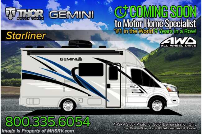 2023 Thor Motor Coach Gemini 23TE All-Wheel Drive (AWD) Luxury B+ EcoBoost® Edition W/ Upgraded Wood &amp; More