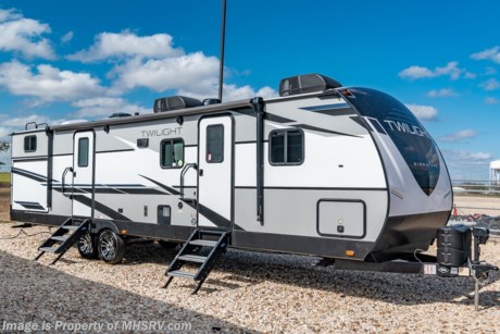 8/4/21  &lt;a href=&quot;http://www.mhsrv.com/travel-trailers/&quot;&gt;&lt;img src=&quot;http://www.mhsrv.com/images/sold-traveltrailer.jpg&quot; width=&quot;383&quot; height=&quot;141&quot; border=&quot;0&quot;&gt;&lt;/a&gt;  The 2021 Twilight Luxury Travel Trailer by Thor Industry&#39;s Cruiser RV Division. Model TWS 3300 is approximately 36 feet 6 inches in length featuring a large living area, large windows for tons of natural light and upgraded amenities inside &amp; out! This amazing RV hosts the Signature Package which features a King Size Serta Comfort Mattress, Dual Nightstands w/ 110v Power, Black-Out Roller Shades, Adjustable Reading Lights w/ USB Charging Ports, Goodyear Tires w/ Aluminum Rims, Dexter Axles, Rear Ladder w/ Walkable Roof, Power Tongue Jack, 15K BTU High-Performance AC, Whole-Home Dual Ducted AC System, Insulated Holding Tanks w/ Forced Heat Protection , Triple Seal Slide System Technology, Rain-A-Way Radius Roof Construction, Solid Surface Kitchen Countertops, Stainless Steel Fridge, Gourmet Recessed Oven, High Output Range Hood,  Residential High-Rise Faucet w/ Pull-out Sprayer, Dream Dinette Tech System, Residential Tri-Fold Sofa, Porcelain Toilet, Large LED TV and a Bluetooth Stereo System. Additional options include 50 amp service and 13.5K BTU second A/C. MSRP $45,187 excluding freight &amp; destination charges to MHSRV. For additional details on this unit and our entire inventory including brochures, window sticker, videos, photos, reviews &amp; testimonials as well as additional information about Motor Home Specialist and our manufacturers please visit us at MHSRV.com or call 800-335-6054. At Motor Home Specialist, we DO NOT charge any prep or orientation fees like you will find at other dealerships. All sale prices include a 200-point inspection, interior &amp; exterior wash, detail service and a fully automated high-pressure rain booth test and coach wash that is a standout service unlike that of any other in the industry. You will also receive a thorough coach orientation with an MHSRV technician, a night stay in our delivery park featuring landscaped and covered pads with full hook-ups and much more! Read Thousands upon Thousands of 5-Star Reviews at MHSRV.com and See What They Had to Say About Their Experience at Motor Home Specialist. WHY PAY MORE? WHY SETTLE FOR LESS?