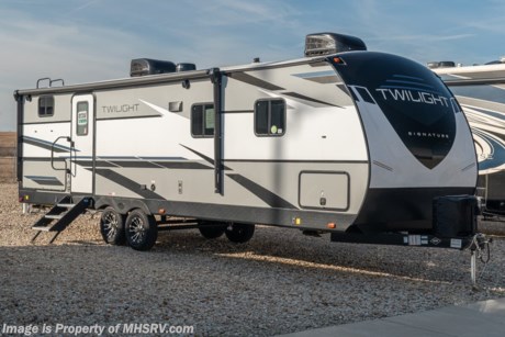 7/8/21  &lt;a href=&quot;http://www.mhsrv.com/thor-motor-coach/&quot;&gt;&lt;img src=&quot;http://www.mhsrv.com/images/sold-thor.jpg&quot; width=&quot;383&quot; height=&quot;141&quot; border=&quot;0&quot;&gt;&lt;/a&gt;  The 2021 Twilight Luxury Travel Trailer by Thor Industry&#39;s Cruiser RV Division. Model TWS 2800 is approximately 32 feet 10 inches in length featuring a large living area, large windows for tons of natural light and upgraded amenities inside &amp; out! This amazing RV hosts the Signature Package which features a King Size Serta Comfort Mattress, Dual Nightstands w/ 110v Power, Black-Out Roller Shades, Adjustable Reading Lights w/ USB Charging Ports, Goodyear Tires w/ Aluminum Rims, Dexter Axles, Rear Ladder w/ Walkable Roof, Power Tongue Jack, 15K BTU High-Performance AC, Whole-Home Dual Ducted AC System, Insulated Holding Tanks w/ Forced Heat Protection , Triple Seal Slide System Technology, Rain-A-Way Radius Roof Construction, Solid Surface Kitchen Countertops, Stainless Steel Fridge, Gourmet Recessed Oven, High Output Range Hood,  Residential High-Rise Faucet w/ Pull-out Sprayer, Dream Dinette Tech System, Residential Tri-Fold Sofa, Porcelain Toilet, Large LED TV and a Bluetooth Stereo System. Additional options include power stabilizer jacks, 50 amp service and a 13.5K BTU second A/C. MSRP $40,195 including freight &amp; destination charges to MHSRV. For additional details on this unit and our entire inventory including brochures, window sticker, videos, photos, reviews &amp; testimonials as well as additional information about Motor Home Specialist and our manufacturers please visit us at MHSRV.com or call 800-335-6054. At Motor Home Specialist, we DO NOT charge any prep or orientation fees like you will find at other dealerships. All sale prices include a 200-point inspection, interior &amp; exterior wash, detail service and a fully automated high-pressure rain booth test and coach wash that is a standout service unlike that of any other in the industry. You will also receive a thorough coach orientation with an MHSRV technician, a night stay in our delivery park featuring landscaped and covered pads with full hook-ups and much more! Read Thousands upon Thousands of 5-Star Reviews at MHSRV.com and See What They Had to Say About Their Experience at Motor Home Specialist. WHY PAY MORE? WHY SETTLE FOR LESS?