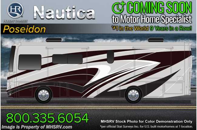 2023 Holiday Rambler Nautica 35QZ Bunk Model RV, Oceanfront Collection, Aqua-Hot®, MOBILEYE®, Stack W/D, V-Ride®, Hide-a-Loft™ &amp; Much More!