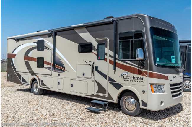 2017 Coachmen Mirada 35BH Bath &amp; 1/2 Bunk Model W/ Pwr OH Loft, 3 Cameras, Bunk TVs, Safe, Res Fridge