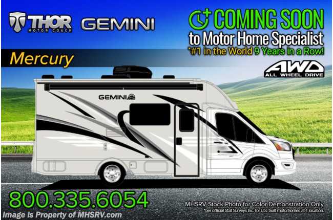2023 Thor Motor Coach Gemini 23TE All-Wheel Drive (AWD) Luxury B+ EcoBoost® Edition W/ Beautiful FBP