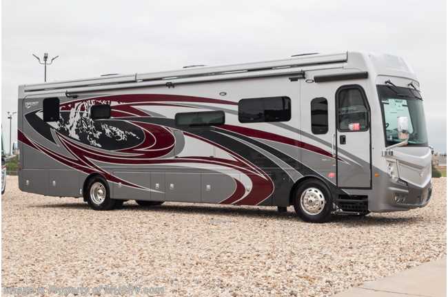 2022 Fleetwood Discovery LXE 40M Bath &amp; 1/2 W/ Oceanfront Collection, Theater Seats, Facing Dinette, Technology Pkg, OH Loft, Window Awning Pkg, Satellite, Blind Spot Detection &amp; King Bed