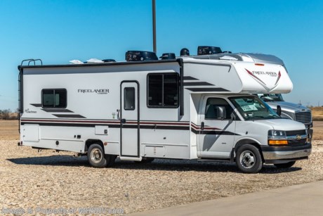 4-18  &lt;a href=&quot;http://www.mhsrv.com/coachmen-rv/&quot;&gt;&lt;img src=&quot;http://www.mhsrv.com/images/sold-coachmen.jpg&quot; width=&quot;383&quot; height=&quot;141&quot; border=&quot;0&quot;&gt;&lt;/a&gt;  MSRP $105,295. New 2022 Coachmen Freelander Model 27QB for sale at Motor Home Specialist; the #1 volume selling motor home dealership in the world! This Class C RV is approximately 30 feet in length featuring spacious living, dining, kitchen, bath, and multiple sleeping areas making the 27QB and family favorite at MHSRV for years! This incredibly well-appointed RV also features Coachmen’s Adventure Package which includes certified &quot;Green&quot; construction, Azdel Onboard&#174; composite sidewall and cab-over construction, full aluminum-framed structures, molded front wrap, stainless steel wheel liners, solar panel connection port, LP quick connect, power patio awning w/ LED light strip, upgraded side-view mirrors, Onan generator w/ auto change over, Roto-Cast rear warehouse storage compartment, deluxe chassis package, in-dash backup monitor/camera, large living room TV, residential bed length w/ upgraded mattress, USB charging stations throughout, LED ceiling lights, one-piece thermo-foil countertops, single child tether at the forward-facing dinette, Winegard&#174; Air 360+ antenna, cab-over bunk ladder, recessed 3-burner range, roof A/C and Travel Easy RV Roadside Assistance. Additional options include a child safety net, 15K BTU A/C w/ heat pump upgrade, aluminum running boards, and the Adventure Plus Package with side-view cameras, gas &amp; electric water heater, and a convection oven. For more details on this unit and our entire inventory including brochures, window stickers, videos, photos, reviews &amp; testimonials as well as additional information about Motor Home Specialist and our manufacturers please visit us at MHSRV.com or call 800-335-6054. At Motor Home Specialist, we DO NOT charge any prep or orientation fees as you will find at other dealerships. All sale prices include a 200-point inspection, interior &amp; exterior wash, detail service, and a fully automated high-pressure rain booth test and coach wash that is a standout service unlike that of any other in the industry. You will also receive a thorough coach orientation with an MHSRV technician, a night stay in our delivery park featuring landscaped and covered pads with full hook-ups, and much more! Read Thousands upon Thousands of 5-Star Reviews at MHSRV.com and See What They Had to Say About Their Experience at Motor Home Specialist. WHY PAY MORE?... WHY SETTLE FOR LESS?