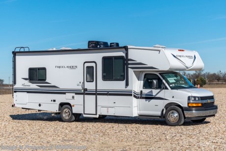 8-24 &lt;a href=&quot;http://www.mhsrv.com/coachmen-rv/&quot;&gt;&lt;img src=&quot;http://www.mhsrv.com/images/sold-coachmen.jpg&quot; width=&quot;383&quot; height=&quot;141&quot; border=&quot;0&quot;&gt;&lt;/a&gt;  MSRP $105,222. New 2022 Coachmen Freelander Model 27QB for sale at Motor Home Specialist; the #1 volume selling motor home dealership in the world! This Class C RV is approximately 30 feet in length featuring spacious living, dining, kitchen, bath, and multiple sleeping areas making the 27QB and family favorite at MHSRV for years! This incredibly well-appointed RV also features Coachmen’s Adventure Package which includes certified &quot;Green&quot; construction, Azdel Onboard&#174; composite sidewall and cab-over construction, full aluminum-framed structures, molded front wrap, stainless steel wheel liners, solar panel connection port, LP quick connect, power patio awning w/ LED light strip, upgraded side-view mirrors, Onan generator w/ auto change over, Roto-Cast rear warehouse storage compartment, deluxe chassis package, in-dash backup monitor/camera, large living room TV, residential bed length w/ upgraded mattress, USB charging stations throughout, LED ceiling lights, one-piece thermo-foil countertops, single child tether at the forward-facing dinette, Winegard&#174; Air 360+ antenna, cab-over bunk ladder, recessed 3-burner range, roof A/C and Travel Easy RV Roadside Assistance. Additional options include a child safety net, 15K BTU A/C w/ heat pump upgrade, aluminum running boards, and the Adventure Plus Package with side-view cameras, gas &amp; electric water heater, and a convection oven. For more details on this unit and our entire inventory including brochures, window stickers, videos, photos, reviews &amp; testimonials as well as additional information about Motor Home Specialist and our manufacturers please visit us at MHSRV.com or call 800-335-6054. At Motor Home Specialist, we DO NOT charge any prep or orientation fees as you will find at other dealerships. All sale prices include a 200-point inspection, interior &amp; exterior wash, detail service, and a fully automated high-pressure rain booth test and coach wash that is a standout service unlike that of any other in the industry. You will also receive a thorough coach orientation with an MHSRV technician, a night stay in our delivery park featuring landscaped and covered pads with full hook-ups, and much more! Read Thousands upon Thousands of 5-Star Reviews at MHSRV.com and See What They Had to Say About Their Experience at Motor Home Specialist. WHY PAY MORE?... WHY SETTLE FOR LESS?