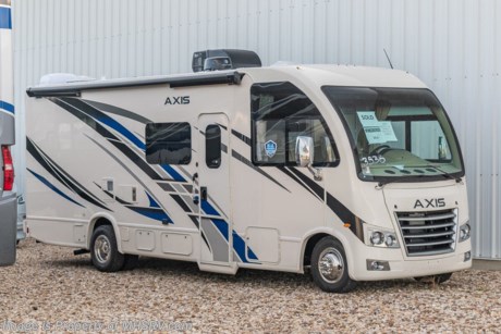 11-16-21  &lt;a href=&quot;http://www.mhsrv.com/thor-motor-coach/&quot;&gt;&lt;img src=&quot;http://www.mhsrv.com/images/sold-thor.jpg&quot; width=&quot;383&quot; height=&quot;141&quot; border=&quot;0&quot;&gt;&lt;/a&gt; MSRP $151,149. New 2022 Thor Motor Coach Axis RUV Model 25.6. This RV measures approximately 26 feet 6 inches in length and features a Ford E-Series chassis with a 7.3L V-8 engine with 350HP, a six speed automatic transmission, a drop-down overhead loft, slide-out and a bedroom TV. This beautiful RV features the optional heated holding tanks, Home Collection interior, and 100W solar charging system with power controller. The Axis also boasts an impressive list of standard features including the Winegard Connect 2.0 WiFi, rotary battery disconnect switch, adjustable shelving bracketry, BM Pro Multiplex system, power privacy shade on windshield, touchscreen radio that features navigation and back-up monitor, frameless windows, heated remote exterior mirrors with integrated sideview cameras, lateral power patio awning with integrated LED lighting and much more. For additional details on this unit and our entire inventory including brochures, window sticker, videos, photos, reviews &amp; testimonials as well as additional information about Motor Home Specialist and our manufacturers please visit us at MHSRV.com or call 800-335-6054. At Motor Home Specialist, we DO NOT charge any prep or orientation fees like you will find at other dealerships. All sale prices include a 200-point inspection, interior &amp; exterior wash, detail service and a fully automated high-pressure rain booth test and coach wash that is a standout service unlike that of any other in the industry. You will also receive a thorough coach orientation with an MHSRV technician, a night stay in our delivery park featuring landscaped and covered pads with full hook-ups and much more! Read Thousands upon Thousands of 5-Star Reviews at MHSRV.com and See What They Had to Say About Their Experience at Motor Home Specialist. WHY PAY MORE? WHY SETTLE FOR LESS?
