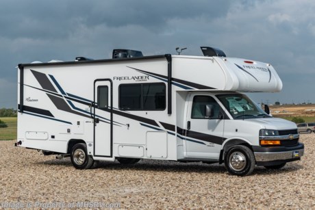 12-14-21 &lt;a href=&quot;http://www.mhsrv.com/coachmen-rv/&quot;&gt;&lt;img src=&quot;http://www.mhsrv.com/images/sold-coachmen.jpg&quot; width=&quot;383&quot; height=&quot;141&quot; border=&quot;0&quot;&gt;&lt;/a&gt;  MSRP $125,879. The All-New 2022 Coachmen Freelander Model 26DS for sale at Motor Home Specialist; the #1 volume selling motor home dealership in the world! This Class C RV is approximately 27 feet and 11 inches in length and features a large cab-over loft, CRV Comfort Ride Premier package including Bilstein front shocks, Firestone ride-rite adjustable rear airbags, stability control, dynamic balanced driveshaft system, and heavy-duty front &amp; rear stabilizer bars. This incredibly well-appointed RV also features Coachmen’s Premier Package which includes certified &quot;Green&quot; construction, Azdel Onboard&#174; composite sidewall and cab-over construction, full aluminum-framed structures, molded front wrap, stainless steel wheel liners, solar panel connection port, LP quick connect, power patio awning w/ LED light strip, upgraded side-view mirrors, Onan generator w/ auto change over, Roto-Cast rear warehouse storage compartment, deluxe chassis package, metal running boards, exterior shower, black tank rinsing system, in-dash backup monitor/camera, large living room TV, residential bed length w/ upgraded mattress, USB charging stations throughout, LED ceiling lights, one-piece thermo-foil countertops, single child tether at the forward-facing dinette, Coachmen’s Even-Cool A/C ducting system, Winegard&#174; Air 360+ antenna, recessed 3-burner range w/ Oven, cab-over bunk ladder w/ child safety net, power roof vents with MaxxAir covers, roof A/C, and Travel Easy RV Roadside Assistance. Additional options include driver/passenger swivel seats, windshield cover, cockpit folding table, upgraded A/C with heat pump, Equalizer jacks, molded fiberglass front cap, an exterior entertainment center and the Premier Plus Package with side-view cameras, gas &amp; electric water heater, convection oven, heated holding tanks, and heated remote side-view mirrors.  For more complete details on this unit and our entire inventory including brochures, window sticker, videos, photos, reviews &amp; testimonials as well as additional information about Motor Home Specialist and our manufacturers please visit us at MHSRV.com or call 800-335-6054. At Motor Home Specialist, we DO NOT charge any prep or orientation fees like you will find at other dealerships. All sale prices include a 200-point inspection, interior &amp; exterior wash, detail service and a fully automated high-pressure rain booth test and coach wash that is a standout service unlike that of any other in the industry. You will also receive a thorough coach orientation with an MHSRV technician, an RV Starter&#39;s kit, a night stay in our delivery park featuring landscaped and covered pads with full hook-ups and much more! Read Thousands upon Thousands of 5-Star Reviews at MHSRV.com and See What They Had to Say About Their Experience at Motor Home Specialist. WHY PAY MORE?... WHY SETTLE FOR LESS?