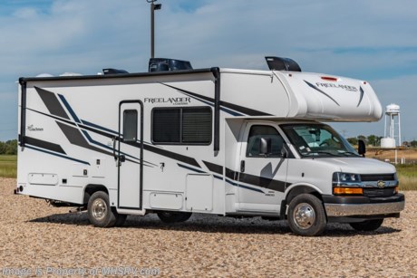 12-14-21 &lt;a href=&quot;http://www.mhsrv.com/coachmen-rv/&quot;&gt;&lt;img src=&quot;http://www.mhsrv.com/images/sold-coachmen.jpg&quot; width=&quot;383&quot; height=&quot;141&quot; border=&quot;0&quot;&gt;&lt;/a&gt;  MSRP $126,653. The All-New 2022 Coachmen Freelander Model 26DS for sale at Motor Home Specialist; the #1 volume selling motor home dealership in the world! This Class C RV is approximately 27 feet and 11 inches in length and features a large cab-over loft, CRV Comfort Ride Premier package including Bilstein front shocks, Firestone ride-rite adjustable rear airbags, stability control, dynamic balanced driveshaft system, and heavy-duty front &amp; rear stabilizer bars. This incredibly well-appointed RV also features Coachmen’s Premier Package which includes certified &quot;Green&quot; construction, Azdel Onboard&#174; composite sidewall and cab-over construction, full aluminum-framed structures, molded front wrap, stainless steel wheel liners, solar panel connection port, LP quick connect, power patio awning w/ LED light strip, upgraded side-view mirrors, Onan generator w/ auto change over, Roto-Cast rear warehouse storage compartment, deluxe chassis package, metal running boards, exterior shower, black tank rinsing system, in-dash backup monitor/camera, large living room TV, residential bed length w/ upgraded mattress, USB charging stations throughout, LED ceiling lights, one-piece thermo-foil countertops, single child tether at the forward-facing dinette, Coachmen’s Even-Cool A/C ducting system, Winegard&#174; Air 360+ antenna, recessed 3-burner range w/ Oven, cab-over bunk ladder w/ child safety net, power roof vents with MaxxAir covers, roof A/C, and Travel Easy RV Roadside Assistance. Additional options include dual recliners, driver/passenger swivel seats, windshield cover, cockpit folding table, upgraded A/C with heat pump, Equalizer jacks, molded fiberglass front cap, an exterior entertainment center and the Premier Plus Package with side-view cameras, gas &amp; electric water heater, convection oven, heated holding tanks, and heated remote side-view mirrors.  For more complete details on this unit and our entire inventory including brochures, window sticker, videos, photos, reviews &amp; testimonials as well as additional information about Motor Home Specialist and our manufacturers please visit us at MHSRV.com or call 800-335-6054. At Motor Home Specialist, we DO NOT charge any prep or orientation fees like you will find at other dealerships. All sale prices include a 200-point inspection, interior &amp; exterior wash, detail service and a fully automated high-pressure rain booth test and coach wash that is a standout service unlike that of any other in the industry. You will also receive a thorough coach orientation with an MHSRV technician, an RV Starter&#39;s kit, a night stay in our delivery park featuring landscaped and covered pads with full hook-ups and much more! Read Thousands upon Thousands of 5-Star Reviews at MHSRV.com and See What They Had to Say About Their Experience at Motor Home Specialist. WHY PAY MORE?... WHY SETTLE FOR LESS?