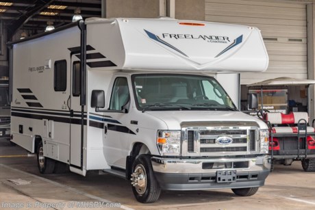 4-18-22 &lt;a href=&quot;http://www.mhsrv.com/coachmen-rv/&quot;&gt;&lt;img src=&quot;http://www.mhsrv.com/images/sold-coachmen.jpg&quot; width=&quot;383&quot; height=&quot;141&quot; border=&quot;0&quot;&gt;&lt;/a&gt;  MSRP $116,267. New 2022 Coachmen Freelander Model 23FS for sale at Motor Home Specialist; the #1 volume selling motor home dealership in the world! This Class C RV is approximately 26 feet in length features the CRV Comfort Ride Package which includes Ride-Rite adjustable rear air bags, stability control, dynamic balanced driveshaft system and heavy duty front and rear stabilizer bars! This incredibly well-appointed RV also features Coachmen’s Adventure Package which includes certified &quot;Green&quot; construction, Azdel Onboard&#174; composite sidewall and cab-over construction, full aluminum-framed structures, molded front wrap, stainless steel wheel liners, solar panel connection port, LP quick connect, power patio awning w/ LED light strip, upgraded side-view mirrors, Onan generator w/ auto change over, Roto-Cast rear warehouse storage compartment, deluxe chassis package, in-dash backup monitor/camera, large living room TV, residential bed length w/ upgraded mattress, USB charging stations throughout, LED ceiling lights, one-piece thermo-foil countertops, single child tether at the forward-facing dinette, Winegard&#174; Air 360+ antenna, cab-over bunk ladder, recessed 3-burner range, roof A/C and Travel Easy RV Roadside Assistance. Additional options include a passenger swivel seat, child safety net, exterior windshield cover, aluminum running boards, and the Adventure Plus Package with side-view cameras, gas &amp; electric water heater, and a convection oven. For more details on this unit and our entire inventory including brochures, window stickers, videos, photos, reviews &amp; testimonials as well as additional information about Motor Home Specialist and our manufacturers please visit us at MHSRV.com or call 800-335-6054. At Motor Home Specialist, we DO NOT charge any prep or orientation fees as you will find at other dealerships. All sale prices include a multi-point inspection, interior &amp; exterior wash, detail service and a fully automated high-pressure rain booth test and coach wash that is a standout service unlike that of any other in the industry. You will also receive a thorough coach orientation with an MHSRV technician, a night stay in our delivery park featuring landscaped and covered pads with full hook-ups and much more! Read Thousands upon Thousands of 5-Star Reviews at MHSRV.com and see what they had to say about their experience at Motor Home Specialist. MHSRV.com or 800-335-6054 - Why Pay More? Why Settle for Less?