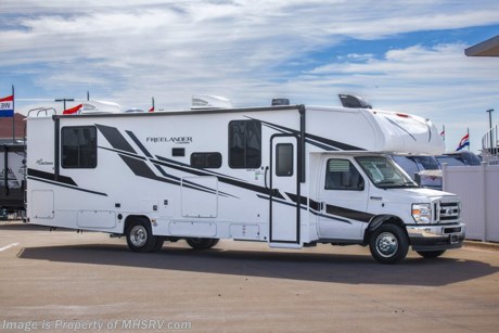 5-27 &lt;a href=&quot;http://www.mhsrv.com/coachmen-rv/&quot;&gt;&lt;img src=&quot;http://www.mhsrv.com/images/sold-coachmen.jpg&quot; width=&quot;383&quot; height=&quot;141&quot; border=&quot;0&quot;&gt;&lt;/a&gt;  MSRP $140,848. The All-New 2022 Coachmen Freelander Model 31MB for sale at Motor Home Specialist; the #1 volume selling motor home dealership in the world! This Class C RV is approximately 32 feet and 11 inches in length and features a large cab-over loft, the all-new Ford engine, and chassis. Motor Home Specialist includes the CRV Comfort Ride Premier Package option which features SumoSpring Front Shock Absorbers, SuperSpring Rear Self-Adjusting Helper Spring, Chassis Electronic Stability Control, Dynamic Balanced Driveshaft System and Heavy Duty Front and Rear Stabilizer Bars. This incredibly well-appointed RV also features Coachmen’s Premier Package which includes certified &quot;Green&quot; construction, Azdel Onboard&#174; composite sidewall and cab-over construction, full aluminum-framed structures, molded front wrap, stainless steel wheel liners, solar panel connection port, LP quick connect, power patio awning w/ LED light strip, upgraded side-view mirrors, Onan generator w/ auto change over, Roto-Cast rear warehouse storage compartment, deluxe chassis package, metal running boards, exterior shower, black tank rinsing system, in-dash backup monitor/camera, large living room TV, residential bed length w/ upgraded mattress, USB charging stations throughout, LED ceiling lights, one-piece thermo-foil countertops, single child tether at the forward-facing dinette, Coachmen’s Even-Cool A/C ducting system, Winegard&#174; Air 360+ antenna, recessed 3-burner range w/ Oven, cab-over bunk ladder w/ child safety net, power roof vents with MaxxAir covers, roof A/C, and Travel Easy RV Roadside Assistance. Additional options include driver/passenger swivel seats, windshield cover, cockpit folding table, exterior camp kitchen, equalizer stabilizer jacks, dual A/Cs, auto generator start with inverter, dual batteries, molded fiberglass front cap, Winegard Gateway-WiFi booster &amp; 4G LTE, exterior entertainment center w/ Bluetooth soundbar, and the Premier Plus Package with side-view cameras, gas &amp; electric water heater, convection oven, heated holding tanks, and heated remote side-view mirrors. For additional details on this unit and our entire inventory including brochures, window stickers, videos, photos, reviews &amp; testimonials as well as additional information about Motor Home Specialist and our manufacturers please visit us at MHSRV.com or call 800-335-6054. At Motor Home Specialist, we DO NOT charge any prep or orientation fees as you will find at other dealerships. All sale prices include a 200-point inspection, interior &amp; exterior wash, detail service, and a fully automated high-pressure rain booth test and coach wash that is a standout service unlike that of any other in the industry. You will also receive a thorough coach orientation with an MHSRV technician, a night stay in our delivery park featuring landscaped and covered pads with full hook-ups, and much more! Read Thousands upon Thousands of 5-Star Reviews at MHSRV.com and See What They Had to Say About Their Experience at Motor Home Specialist. WHY PAY MORE? WHY SETTLE FOR LESS?