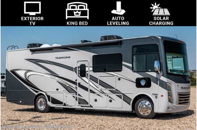 2023 Thor Motor Coach Hurricane 31C W/ OH Loft, Solar Charging System, King Bed, Exterior TV