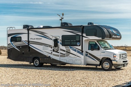 4-9 &lt;a href=&quot;http://www.mhsrv.com/thor-motor-coach/&quot;&gt;&lt;img src=&quot;http://www.mhsrv.com/images/sold-thor.jpg&quot; width=&quot;383&quot; height=&quot;141&quot; border=&quot;0&quot;&gt;&lt;/a&gt;  MSRP $164,546. The new 2022 Thor Motor Coach Four Winds Class C RV 31E Bunk Model is approximately 32 feet 7 inches in length featuring the new Ford chassis. This beautiful RV features the Premier Package which includes the RS-Suspension system by Mor-Ryde, touchscreen dash radio with back-up monitor, a 2 burner gas cooktop with single induction cooktop, 30&quot; over-the-range convection microwave, solid surface kitchen counter top, shower with glass door, premium window privacy roller shades, whole house water filter system, enclosed sewer area for sewer tank valves and a tankless water heater. Additional options include the beautiful partial paint exterior, single child safety tether, power drivers seat, cockpit carpet mat, dual roof A/Cs and a solar charging system with power controller. The Four Winds RV has an incredible list of standard features including power windows and locks, power patio awning with integrated LED lighting, roof ladder, in-dash media center AM/FM &amp; Bluetooth, power vent in bath, skylight above shower, Onan generator, cab A/C and so much more. For additional details on this unit and our entire inventory including brochures, window sticker, videos, photos, reviews &amp; testimonials as well as additional information about Motor Home Specialist and our manufacturers please visit us at MHSRV.com or call 800-335-6054. At Motor Home Specialist, we DO NOT charge any prep or orientation fees like you will find at other dealerships. All sale prices include a 200-point inspection, interior &amp; exterior wash, detail service and a fully automated high-pressure rain booth test and coach wash that is a standout service unlike that of any other in the industry. You will also receive a thorough coach orientation with an MHSRV technician, a night stay in our delivery park featuring landscaped and covered pads with full hook-ups and much more! Read Thousands upon Thousands of 5-Star Reviews at MHSRV.com and See What They Had to Say About Their Experience at Motor Home Specialist. WHY PAY MORE? WHY SETTLE FOR LESS?