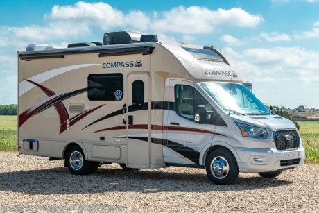 9-9 &lt;a href=&quot;http://www.mhsrv.com/thor-motor-coach/&quot;&gt;&lt;img src=&quot;http://www.mhsrv.com/images/sold-thor.jpg&quot; width=&quot;383&quot; height=&quot;141&quot; border=&quot;0&quot;&gt;&lt;/a&gt;  MSRP $146,071. All New 2022 Thor Compass RUV Model 23TW with a slide for sale at Motor Home Specialist; the #1 Volume Selling Motor Home Dealership in the World. New features include a 3.5L Ecoboost V6 engine with 306HP &amp; 400lb. of torque with all-wheel drive, 10-speed transmission, AutoTrac with roll stability control, hill start assist, lane departure warning system, pre-collision assist with emergency braking system, automatic high-beam headlights, rain sensing windshield wipers, and a 4KW Onan gas generator. Optional equipment includes the HD-Max colored sidewalls and graphics, upgraded cabinetry, 12V attic fan, and a high output A/C. You will also be pleased to find a host of standard appointments that include a tankless water heater, one-piece front cap with built in skylight featuring an electric shade, dash applique, swivel passenger chair, euro-style cabinet doors with soft close hidden hinges, holding tanks with heat pads and so much more. For additional details on this unit and our entire inventory including brochures, window sticker, videos, photos, reviews &amp; testimonials as well as additional information about Motor Home Specialist and our manufacturers please visit us at MHSRV.com or call 800-335-6054. At Motor Home Specialist, we DO NOT charge any prep or orientation fees like you will find at other dealerships. All sale prices include a 200-point inspection, interior &amp; exterior wash, detail service and a fully automated high-pressure rain booth test and coach wash that is a standout service unlike that of any other in the industry. You will also receive a thorough coach orientation with an MHSRV technician, a night stay in our delivery park featuring landscaped and covered pads with full hook-ups and much more! Read Thousands upon Thousands of 5-Star Reviews at MHSRV.com and See What They Had to Say About Their Experience at Motor Home Specialist. WHY PAY MORE? WHY SETTLE FOR LESS?