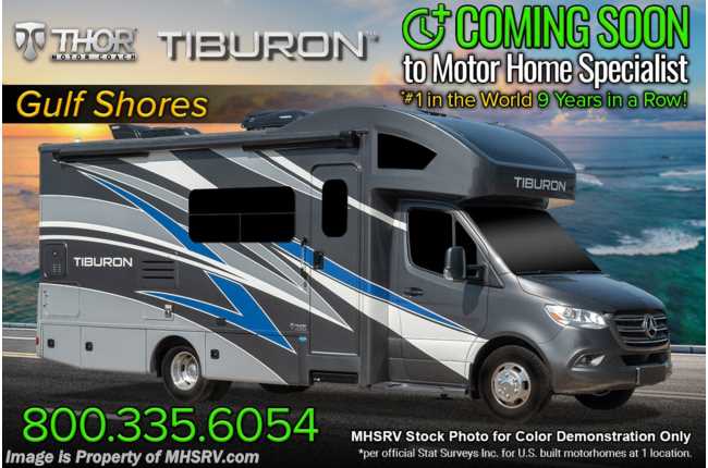 2023 Thor Motor Coach Tiburon 24RW Sprinter Diesel W/ FBP, Auto Leveling Jacks, Diesel Gen