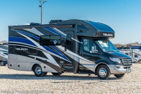 4-8 &lt;a href=&quot;http://www.mhsrv.com/thor-motor-coach/&quot;&gt;&lt;img src=&quot;http://www.mhsrv.com/images/sold-thor.jpg&quot; width=&quot;383&quot; height=&quot;141&quot; border=&quot;0&quot;&gt;&lt;/a&gt;  MSRP $207,226. New 2022 Thor Motor Coach Tiburon Mercedes Diesel Sprinter Model 24FB. This Luxury RV measures approximately 25 feet 8 inches in length and rides on the premier Mercedes Benz Sprinter chassis equipped with an Active Braking Assist system, Attention Assist, Active Lane Assist, a Wet Wiper System and Distance Regulator Distronic Plus. You will also find a tank-less water heater, a generator and the ultra-high-line cabinetry from TMC that set this coach apart from the competition! Optional equipment includes the beautiful full body paint exterior, automatic leveling jacks,  diesel generator, and single child safety tether. The all new Tiburon Sprinter also features a fiberglass front cap with skylight, an armless power patio awning with integrated LED lighting, frameless windows, a multimedia dash radio with Bluetooth and navigation, heated &amp; remote exterior mirrors, back up system, swivel captain’s chairs, full extension metal ball-bearing drawer guides, Rapid Camp+, holding tanks with heat pads and much more. For more complete details on this unit and our entire inventory including brochures, window sticker, videos, photos, reviews &amp; testimonials as well as additional information about Motor Home Specialist and our manufacturers please visit us at MHSRV.com or call 800-335-6054. At Motor Home Specialist, we DO NOT charge any prep or orientation fees like you will find at other dealerships. All sale prices include a 200-point inspection, interior &amp; exterior wash, detail service and a fully automated high-pressure rain booth test and coach wash that is a standout service unlike that of any other in the industry. You will also receive a thorough coach orientation with an MHSRV technician, an RV Starter&#39;s kit, a night stay in our delivery park featuring landscaped and covered pads with full hook-ups and much more! Read Thousands upon Thousands of 5-Star Reviews at MHSRV.com and See What They Had to Say About Their Experience at Motor Home Specialist. WHY PAY MORE? WHY SETTLE FOR LESS?
