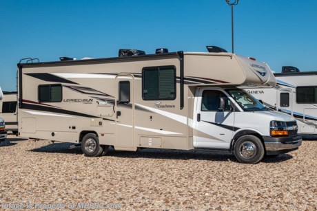 3-13 &lt;a href=&quot;http://www.mhsrv.com/coachmen-rv/&quot;&gt;&lt;img src=&quot;http://www.mhsrv.com/images/sold-coachmen.jpg&quot; width=&quot;383&quot; height=&quot;141&quot; border=&quot;0&quot;&gt;&lt;/a&gt; MSRP $110,644. New 2023 Coachmen Leprechaun Model 270QB. This Class C RV measures approximately 29 feet 6 inches in length with a cabover loft and Chevy chassis. This RV also features Coachmen’s Leprechaun Adventure Package which includes certified &quot;Green&quot; construction, Azdel Onboard&#174; composite sidewall and cab-over construction, full aluminum-framed structures, molded front wrap, high gloss color infused HD exterior fiberglass, stainless steel wheel liners, solar panel connection port, LP quick connect, power patio awning w/ LED light strip, upgraded side-view mirrors, generator w/ auto change over, Roto-Cast rear warehouse storage compartment, deluxe chassis package, in-dash backup monitor/camera, large living room TV, residential bed length w/ upgraded mattress, USB charging stations throughout, LED ceiling lights, upgraded cabinetry, one-piece thermo-foil countertops, single child tether at the forward-facing dinette, Winegard&#174; Air 360+ antenna, cab-over bunk ladder, recessed 3-burner range, roof A/C and Travel Easy RV Roadside Assistance. Options include the Explorer Package as well as the upgraded A/C. For additional details on this unit and our entire inventory including brochures, window sticker, videos, photos, reviews &amp; testimonials as well as additional information about Motor Home Specialist and our manufacturers please visit us at MHSRV.com or call 800-335-6054. At Motor Home Specialist, we DO NOT charge any prep or orientation fees like you will find at other dealerships. All sale prices include a 200-point inspection, interior &amp; exterior wash, detail service and a fully automated high-pressure rain booth test and coach wash that is a standout service unlike that of any other in the industry. You will also receive a thorough coach orientation with an MHSRV technician, a night stay in our delivery park featuring landscaped and covered pads with full hook-ups and much more! Read Thousands upon Thousands of 5-Star Reviews at MHSRV.com and See What They Had to Say About Their Experience at Motor Home Specialist. WHY PAY MORE? WHY SETTLE FOR LESS?