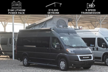 3/2/2024  &lt;a href=&quot;http://www.mhsrv.com/thor-motor-coach/&quot;&gt;&lt;img src=&quot;http://www.mhsrv.com/images/sold-thor.jpg&quot; width=&quot;383&quot; height=&quot;141&quot; border=&quot;0&quot;&gt;&lt;/a&gt;  New 2023 Thor Motor Coach Tellaro is powered by the RAM&#174; Promaster 3500 XT window van chassis, brought to life by a 3.6 liter V-6 with 280 horsepower and 260 lb-ft. of torque and is approximately 20 feet 11 inches in length. NEW Chassis Features include a 9 Speed Transmission, Digital Display &amp; factory swivel seats from Ram!  The Tellaro was made for the outdoor adventure with the bike racks able to fit two adult bikes &amp; easily fold up out of the way, and patio awning with reinforced leg supports. This amazing new motor home also includes sliding screen door at entry way, multi-media touchscreen dash radio, back-up monitor, leatherette swivel captain’s chairs, keyless entry system, aluminum wheels, euro-style cabinet doors, premium window shades, large skylight, fold-able king bed, magnetic rear screen door, living area TV with outdoor viewing capability, WiFi 4G Winegard Connect, Rapid Camp multiplex control system, solar panel with solar charge controller, holding tanks with heat pads and so much more. This adventure-ready RV features the optional partial paint exterior, Power Pack Electrical System as well as the Pop-Top Sky Bunk with an additional large sleeping area for 2 and a vented skylight all while retaining your rooftop A/C! MSRP $169,512. For additional details on this unit and our entire inventory including brochures, window sticker, videos, photos, reviews &amp; testimonials as well as additional information about Motor Home Specialist and our manufacturers please visit us at MHSRV.com or call 800-335-6054. At Motor Home Specialist, we DO NOT charge any prep or orientation fees like you will find at other dealerships. All sale prices include a 200-point inspection, interior &amp; exterior wash, detail service and a fully automated high-pressure rain booth test and coach wash that is a standout service unlike that of any other in the industry. You will also receive a thorough coach orientation with an MHSRV technician, a night stay in our delivery park featuring landscaped and covered pads with full hook-ups and much more! Read Thousands upon Thousands of 5-Star Reviews at MHSRV.com and See What They Had to Say About Their Experience at Motor Home Specialist. WHY PAY MORE? WHY SETTLE FOR LESS?