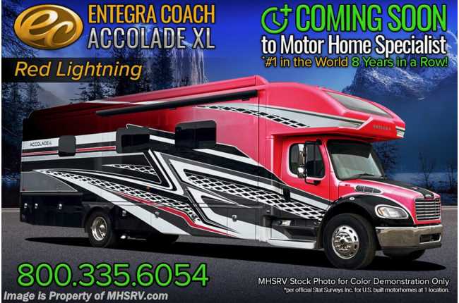 2023 Entegra Coach Accolade XL 37M Super C Diesel W/Theater Seats, 360HP, E-Z™ Drive, Aqua-Hot®, W/D &amp; More!