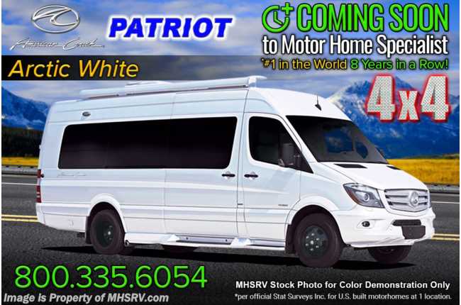 2023 American Coach Patriot MD2 4x4 Sprinter W/ Lithium Eco-Freedom Pkg, Air Ride, Black Rims, Heat &amp; Massage Seats