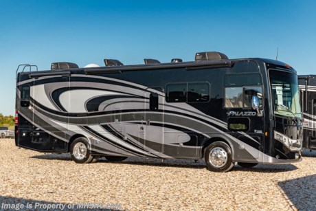 5-18 &lt;a href=&quot;http://www.mhsrv.com/thor-motor-coach/&quot;&gt;&lt;img src=&quot;http://www.mhsrv.com/images/sold-thor.jpg&quot; width=&quot;383&quot; height=&quot;141&quot; border=&quot;0&quot;&gt;&lt;/a&gt;  MSRP $298,275. The New 2022 Thor Motor Coach Palazzo Diesel Pusher Model 33.5 Bunk House features a power drop down loft, 100-watt solar charging system, 300 HP Cummins diesel engine with 660 lbs. of torque and a Freightliner XC chassis. Standard features include bluetooth soundbar &amp; large LED Tv in the exterior entertainment center, induction cooktop, touchscreen multiplex control system with smartphone app, Winegard ConnecT 2.0 4G/Wi-Fi system, 360 Siphon Vent cap and metal adjustable shelving hardware throughout. The Palazzo also features a Carefree Latitude legless awning with Fixguard weather wrap, invisible front paint protection &amp; front electric drop-down overhead loft, Onan diesel generator with AGS, solid surface counters, power driver&#39;s seat, inverter, residential refrigerator, solid surface countertops, (2) ducted roof A/C units, 3-camera monitoring system, one piece windshield, fiberglass storage compartments, fully automatic hydraulic leveling system, automatic entry step and much more. For more complete details on this unit and our entire inventory including brochures, window sticker, videos, photos, reviews &amp; testimonials as well as additional information about Motor Home Specialist and our manufacturers please visit us at MHSRV.com or call 800-335-6054. At Motor Home Specialist, we DO NOT charge any prep or orientation fees like you will find at other dealerships. All sale prices include a 200-point inspection, interior &amp; exterior wash, detail service and a fully automated high-pressure rain booth test and coach wash that is a standout service unlike that of any other in the industry. You will also receive a thorough coach orientation with an MHSRV technician, an RV Starter&#39;s kit, a night stay in our delivery park featuring landscaped and covered pads with full hook-ups and much more! Read Thousands upon Thousands of 5-Star Reviews at MHSRV.com and See What They Had to Say About Their Experience at Motor Home Specialist. WHY PAY MORE?... WHY SETTLE FOR LESS?