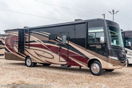 8-4-21 &lt;a href=&quot;http://www.mhsrv.com/coachmen-rv/&quot;&gt;&lt;img src=&quot;http://www.mhsrv.com/images/sold-coachmen.jpg&quot; width=&quot;383&quot; height=&quot;141&quot; border=&quot;0&quot;&gt;&lt;/a&gt; ***Consignment*** Used Coachmen RV for sale – 2017 Coachmen Mirada 37TB Bath &amp; &#189; is approximately 34 feet 4 inches in length with 2 slides, 13,350 miles and features aluminum wheels, automatic leveling system, 3 camera monitoring system, 2 ducted A/Cs, Onan generator, Ford engine, Ford chassis, tilt steering wheel, cruise control, electric/gas water heater, power patio awning, pass-thru storage, black tank rinsing system, water filtration system, exterior shower, exterior entertainment, clear paint mask, inverter, booth converts to sleeper, dual pane windows, fireplace, solar/black out shades, solid surface kitchen counters with sink covers, convection microwave, residential refrigerator with ice maker, 3 burner range with oven, glass shower door with seat, stackable washer and dryer, king bed, 3 flat screen TVs and much more. For additional information and photos please visit Motor Home Specialist at www.MHSRV.com or call 800-335-6054.