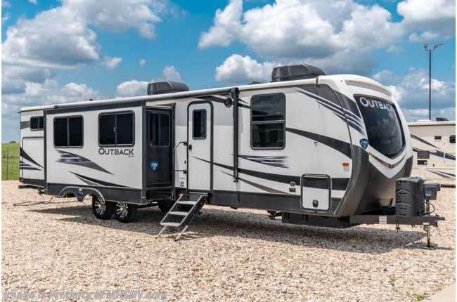 2021 Keystone Outback 340BH W/ Aluminum Rims, Fireplace, Theater Seating, Hardwood Cabinets &amp; 2 A/Cs