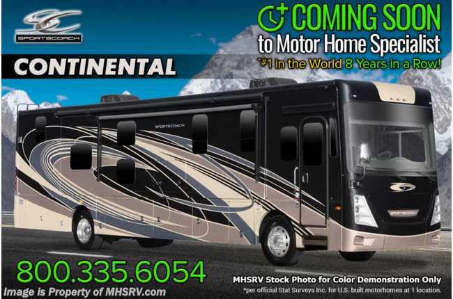 2023 Coachmen Sportscoach 402TS 2 Full Bath W/ Bunk Model W/ W/D, Power Theater Seats, Solar &amp; Dual Pane Windows