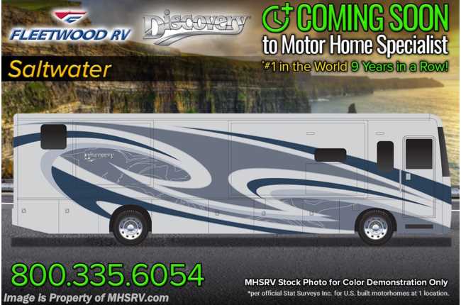 2023 Fleetwood Discovery 36Q W/ Oceanfront Collection, 3 A/Cs, Motion Power Lounge &amp; Dishwasher