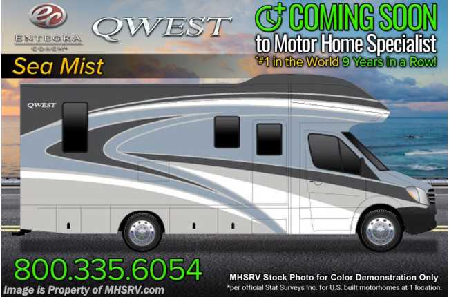 2023 Entegra Coach Qwest 24L Sprinter Diesel W/Theater Seats, Diesel Gen, Auto Leveling &amp; More!