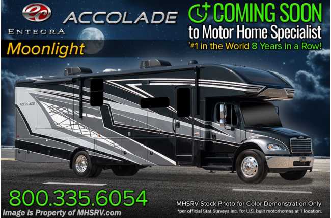 2023 Entegra Coach Accolade 37L Bunk Model Super C W/ Electric Cooler in Basement, Theater Seating, Combo W/D &amp; More