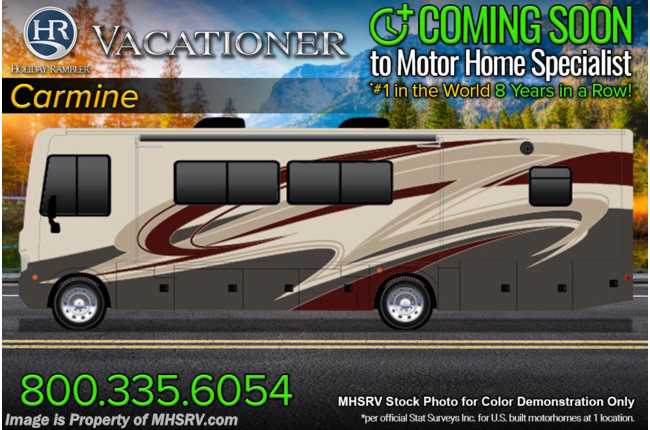 2022 Holiday Rambler Vacationer 35K Bath &amp; 1/2 W/Theater Seats, King, W/D, WiFi, Sat &amp; Collision Mitigation