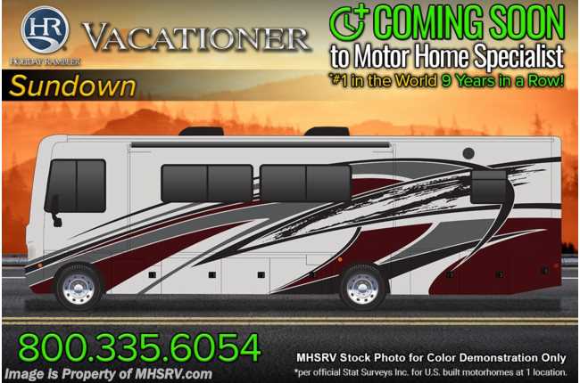 2023 Holiday Rambler Vacationer 33C W/ Theater Seating, WiFi, Sat, Sumo Springs, Steering Stabilizer &amp; Collision Mitigation