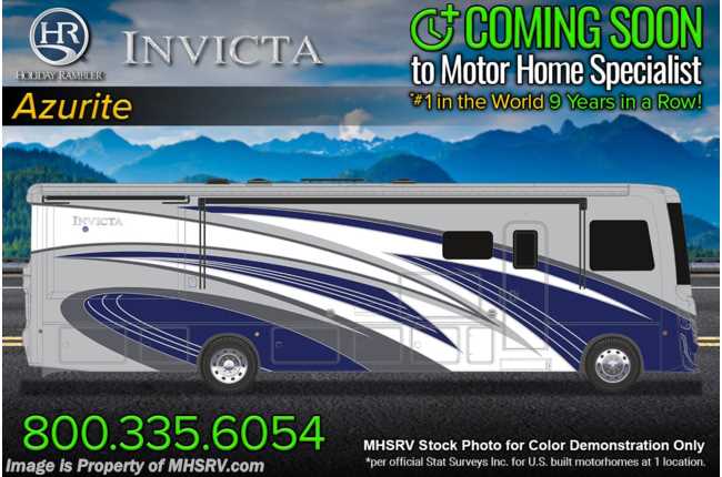 2023 Holiday Rambler Invicta 34MB W/ Theater Seating, King, W/D, Satellite, Sumo Springs, Steering Stabilizer