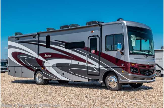 2022 Fleetwood Bounder 35K W/ Theater Seating, Oceanfront Collection Cabinetry, Satellite, W/D Combo, 3 Burner Range &amp; More