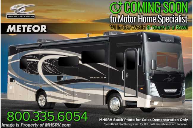 2023 Sportscoach Sportscoach SRS 354QS W/ 4 Slides, Power Theater Seating, Satellite, Entry Door Awning &amp; More