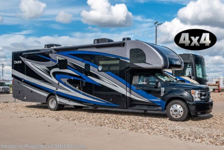 MSRP $304,823. New 2023 Thor Motor Coach Omni BT36 Bath &amp; 1/2 Super C is approximately 36 feet 10 inches in length with 2 slides and is powered by the Ford&#174; 6.7L Power Stroke&#174; V8 turbo diesel engine with 330HP, 825 lb.-ft. torque and 10 speed transmission with selectable drive modes including Tow/Haul, Eco, Deep Sand/Snow. Also includes a SYNC 3 Enhanced Voice Recognition Communications and Entertainment System, 8&quot; Color LCD touchscreen with swiping capability, 911 assist, AppLink and smart-charging USB ports and navigation. This beautiful RV also features the optional Solar Panel Plus Package, upgraded cabinetry and leatherette jack knife sofa. The Omni Super C also features a 3 camera monitoring system, aluminum wheels, automatic leveling jacks, power patio awning with LED lighting, frameless windows, keyless entry, residential refrigerator, large OTR convection microwave, solid surface kitchen counter top, ball bearing drawer guides, king size bed, large TV in living area, exterior entertainment center with sound bar, 6KW Onan diesel generator with automatic generator start, multiplex wiring control system, tankless water heater, 1800-watt inverter and much more. For additional details on this unit and our entire inventory including brochures, window sticker, videos, photos, reviews &amp; testimonials as well as additional information about Motor Home Specialist and our manufacturers please visit us at MHSRV.com or call 800-335-6054. At Motor Home Specialist, we DO NOT charge any prep or orientation fees like you will find at other dealerships. All sale prices include a 200-point inspection, interior &amp; exterior wash, detail service and a fully automated high-pressure rain booth test and coach wash that is a standout service unlike that of any other in the industry. You will also receive a thorough coach orientation with an MHSRV technician, a night stay in our delivery park featuring landscaped and covered pads with full hook-ups and much more! Read Thousands upon Thousands of 5-Star Reviews at MHSRV.com and See What They Had to Say About Their Experience at Motor Home Specialist. WHY PAY MORE? WHY SETTLE FOR LESS