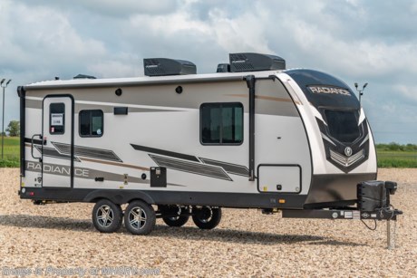 9/20/21  &lt;a href=&quot;http://www.mhsrv.com/travel-trailers/&quot;&gt;&lt;img src=&quot;http://www.mhsrv.com/images/sold-traveltrailer.jpg&quot; width=&quot;383&quot; height=&quot;141&quot; border=&quot;0&quot;&gt;&lt;/a&gt;  MSRP $41,952. The 2021 Cruiser RV Radiance Ultra-Lite travel trailer model 21RB with slide and king bed for sale at Motor Home Specialist; the #1 Volume Selling Motor Home Dealership in the World. This beautiful travel trailer features the Radiance Ultra-Lite package as well as the Camping in Style package. A few features from this impressive list of packages include aluminum rims, tinted safety glass windows, solid hardwood cabinet doors, full extension drawer guides, heavy duty flooring, solid surface kitchen countertop, spare tire, LED awning light, heated and enclosed underbelly, high output furnace and much more. It also features the Extended Season RVing Package which features a heated and enclosed underbelly, high output furnace with ducting and upgraded insulation. Additional options include a 39&quot; LED TV, 50 amp service, power stabilizer jacks, power tongue jacks, and a second A/C unit. For more complete details on this unit and our entire inventory including brochures, window sticker, videos, photos, reviews &amp; testimonials as well as additional information about Motor Home Specialist and our manufacturers please visit us at MHSRV.com or call 800-335-6054. At Motor Home Specialist, we DO NOT charge any prep or orientation fees like you will find at other dealerships. All sale prices include a 200-point inspection and interior &amp; exterior wash and detail service. You will also receive a thorough RV orientation with an MHSRV technician, an RV Starter&#39;s kit, a night stay in our delivery park featuring landscaped and covered pads with full hook-ups and much more! Read Thousands upon Thousands of 5-Star Reviews at MHSRV.com and See What They Had to Say About Their Experience at Motor Home Specialist. WHY PAY MORE?... WHY SETTLE FOR LESS?