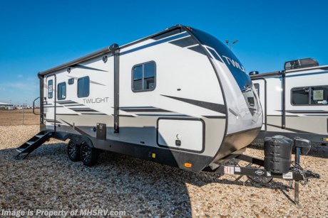 5-26-22 &lt;a href=&quot;http://www.mhsrv.com/travel-trailers/&quot;&gt;&lt;img src=&quot;http://www.mhsrv.com/images/sold-traveltrailer.jpg&quot; width=&quot;383&quot; height=&quot;141&quot; border=&quot;0&quot;&gt;&lt;/a&gt;  The 2022 Twilight Luxury Travel Trailer by Thor Industry&#39;s Cruiser RV Division. Model TWS 2100 is approximately 22 feet 10 inches in length featuring a large living area, large windows for tons of natural light and upgraded amenities inside &amp; out! This amazing RV hosts the Signature Package which features a King Size Serta Comfort Mattress, Spare Tire, Power Tongue Jack, Deluxe Graphics Painted with Painted Fiberglass Cap, Solid Triple Entry Step, Main Entry Door w/ Large Assist Grab Handle, Rain-Away Radius Roof w/ 16” O.C. Roof Rafters, Dual Ducted Whole House A/C System, Heated &amp; Enclosed Underbelly w/ Insulated Wrap Holding Tanks, Electric Awning w/ LED Light Strip, Keyed-A-Like Like Door System, Battery Disconnect, Solid Surface Kitchen Countertops, Black Out Roller Shades w/ Tinted Windows, Hardwood Cabinet Doors with Hidden Hinges, Stainless Steel Refrigerator, Upgraded Appliance Package, LED HD Living Room TV, Porcelain Toilet, and a Highrise Kitchen Faucet w/ Pull Out Sprayer. Additional options for this beautiful travel trailer include the power stabilizer jacks. MSRP $45,953. For additional details on this unit and our entire inventory including brochures, videos, photos, reviews &amp; testimonials as well as additional information about Motor Home Specialist and our manufacturers please visit us at MHSRV.com or call 800-335-6054. At Motor Home Specialist, we DO NOT charge any prep or orientation fees like you will find at other dealerships. All sale prices include a 200-point inspection, interior &amp; exterior wash, detail service and a fully automated high-pressure rain booth test and coach wash that is a standout service unlike that of any other in the industry. You will also receive a thorough coach orientation with an MHSRV technician, a night stay in our delivery park featuring landscaped and covered pads with full hook-ups and much more! Read Thousands upon Thousands of 5-Star Reviews at MHSRV.com and See What They Had to Say About Their Experience at Motor Home Specialist. WHY PAY MORE? WHY SETTLE FOR LESS?