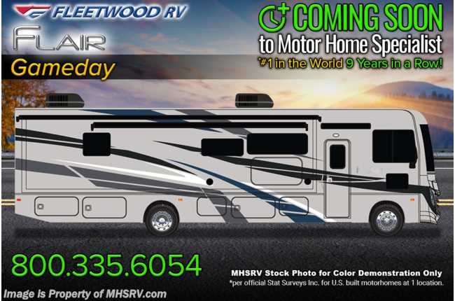 2023 Fleetwood Flair 28A W/ Theater Seating Sofa, Dual A/C, Steering Stabilizers, Oceanfront Interior, Satellite &amp; More
