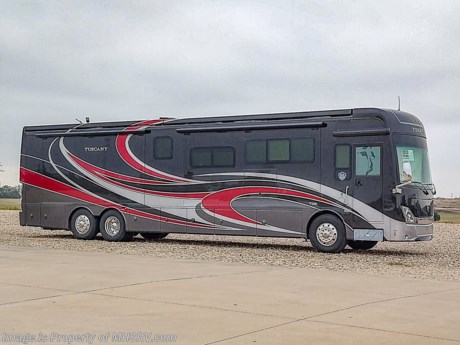 9-9 &lt;a href=&quot;http://www.mhsrv.com/thor-motor-coach/&quot;&gt;&lt;img src=&quot;http://www.mhsrv.com/images/sold-thor.jpg&quot; width=&quot;383&quot; height=&quot;141&quot; border=&quot;0&quot;&gt;&lt;/a&gt;  MSRP $602,918. New 2022 Thor Motor Coach Tuscany 45MX Bath &amp; 1/2 for sale at Motor Home Specialist; the #1 Volume Selling Motor Home Dealership in the World. This beautiful RV is approximately 44 feet 10 inches in length with 3 slides, theater seats, Tilt-a-View king size bed, retractable 55” LED TV, drop-down overhead loft, fireplace, diesel fired Aqua Hot, stackable washer/dryer, 450HP Cummins diesel engine, Freightliner tag axle chassis with IFS and an Allison 6-speed automatic transmission. Options for this luxury RV include 2 power slide storage trays. This diesel motor home also features a host of impressive standard features such as a residential refrigerator, dishwasher drawer, exterior entertainment center, keyless entry system, 2,800 watt Pure Sine inverter with 6 house batteries, roof mounted awnings with matching aluminum boxes, Winegard CONNECT 4G/wifi system, high polished aluminum wheels, (2) stage Jacobs brake, dual fuel fills, full length stainless stone guard, fully automatic leveling system, 10KW generator, (3) 15K BTU low-profile roof A/C&#39;s with heat pumps and MUCH more. For more complete details on this unit and our entire inventory including brochures, window sticker, videos, photos, reviews &amp; testimonials as well as additional information about Motor Home Specialist and our manufacturers please visit us at MHSRV.com or call 800-335-6054. At Motor Home Specialist, we DO NOT charge any prep or orientation fees like you will find at other dealerships. All sale prices include a 200-point inspection, interior &amp; exterior wash, detail service and a fully automated high-pressure rain booth test and coach wash that is a standout service unlike that of any other in the industry. You will also receive a thorough coach orientation with an MHSRV technician, an RV Starter&#39;s kit, a night stay in our delivery park featuring landscaped and covered pads with full hook-ups and much more! Read Thousands upon Thousands of 5-Star Reviews at MHSRV.com and See What They Had to Say About Their Experience at Motor Home Specialist. WHY PAY MORE?... WHY SETTLE FOR LESS?