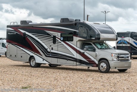 9-9 &lt;a href=&quot;http://www.mhsrv.com/thor-motor-coach/&quot;&gt;&lt;img src=&quot;http://www.mhsrv.com/images/sold-thor.jpg&quot; width=&quot;383&quot; height=&quot;141&quot; border=&quot;0&quot;&gt;&lt;/a&gt;  MSRP $299,378. New 2023 Thor Motor Coach Magnitude RS36 4 X 4 Bunk Model Super C Diesel. The RS36 floor plan measures approximately 37 feet 9 inches in length and is highlighted by a full wall slide, king size bed, exterior kitchen, theater seating with footrests, washer/dryer prep, a spacious bathroom with dual entrances and a great kitchen and living room layout with tons of sleeping and dining space for the family! It is powered by the Ford&#174; 6.7L Power Stroke&#174; V8 turbo diesel engine with 330HP, 825 lb.-ft. torque and 10 speed transmission with selectable drive modes including Tow/Haul, Eco, Deep Sand/Snow. Additional driver comforts found on the F600 4 X 4 chassis include audible lane departure warning system, pre-collision assist with automatic emergency braking (AEB) and forward collision warning, automatic headlights, FordPass™ Connect 4G Wi-Fi modem, fog lamps, rear view mirror with backup monitor, SYNC&#174; 3 enhanced voice recognition communications and entertainment system, color touchscreen, 911 assist, AppLink and smart-charging USB ports, navigation, side view cameras, emergency engine start switch and much more! This beautiful Super C luxury diesel RV also features the optional leatherette jackknife sofa and upgraded cabinetry. This RV also features aluminum wheels, automatic leveling jacks, power patio awning with LED lighting, frameless windows, keyless entry, residential refrigerator, large OTR convection microwave, solid surface kitchen counter top, ball bearing drawer guides, large TV in living area, exterior entertainment center with sound bar, Onan diesel generator with automatic generator start, multiplex wiring control system, tankless water heater, 1800-watt inverter and much more. For additional details on this unit and our entire inventory including brochures, window sticker, videos, photos, reviews &amp; testimonials as well as additional information about Motor Home Specialist and our manufacturers please visit us at MHSRV.com or call 800-335-6054. At Motor Home Specialist, we DO NOT charge any prep or orientation fees like you will find at other dealerships. All sale prices include a 200-point inspection, interior &amp; exterior wash, detail service and a fully automated high-pressure rain booth test and coach wash that is a standout service unlike that of any other in the industry. You will also receive a thorough coach orientation with an MHSRV technician, a night stay in our delivery park featuring landscaped and covered pads with full hook-ups and much more! Read Thousands upon Thousands of 5-Star Reviews at MHSRV.com and See What They Had to Say About Their Experience at Motor Home Specialist. WHY PAY MORE? WHY SETTLE FOR LESS?