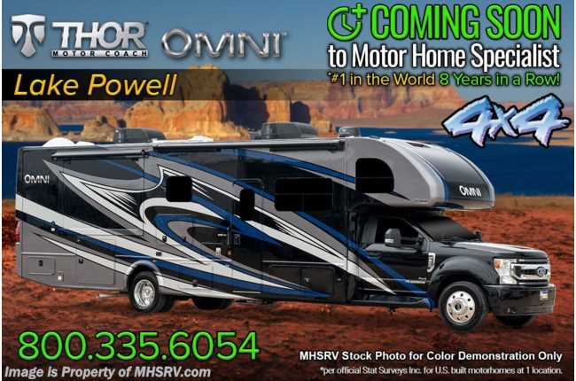 2022 Thor Motor Coach Omni RS36 Bunk Model Super C W/ Sleeper Sofa, Auto Leveling, FBP, Safety Tether &amp; MOre