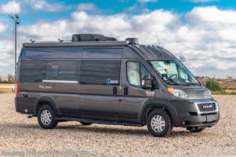 9-9 &lt;a href=&quot;http://www.mhsrv.com/thor-motor-coach/&quot;&gt;&lt;img src=&quot;http://www.mhsrv.com/images/sold-thor.jpg&quot; width=&quot;383&quot; height=&quot;141&quot; border=&quot;0&quot;&gt;&lt;/a&gt;  New 2022 Thor Motor Coach Tellaro is powered by the RAM&#174; Promaster 3500 XT window van chassis, brought to life by a 3.6 liter V-6 with 280 horsepower and 260 lb-ft. of torque and is approximately 20 feet 11 inches in length. The Tellaro was made for the outdoor adventure with the bike racks able to fit two adult bikes &amp; easily fold up out of the way, and patio awning with reinforced leg supports. This amazing new motor home also includes sliding screen door at entry way, multi-media touchscreen dash radio, back-up monitor, leatherette swivel captain’s chairs, keyless entry system, aluminum wheels, euro-style cabinet doors, premium window shades, living area TV with outdoor viewing capability, WiFi 4G Winegard Connect, Rapid Camp multiplex control system, solar panel with solar charge controller, holding tanks with heat pads and so much more. MSRP $105,437. For additional details on this unit and our entire inventory including brochures, window sticker, videos, photos, reviews &amp; testimonials as well as additional information about Motor Home Specialist and our manufacturers please visit us at MHSRV.com or call 800-335-6054. At Motor Home Specialist, we DO NOT charge any prep or orientation fees like you will find at other dealerships. All sale prices include a 200-point inspection, interior &amp; exterior wash, detail service and a fully automated high-pressure rain booth test and coach wash that is a standout service unlike that of any other in the industry. You will also receive a thorough coach orientation with an MHSRV technician, a night stay in our delivery park featuring landscaped and covered pads with full hook-ups and much more! Read Thousands upon Thousands of 5-Star Reviews at MHSRV.com and See What They Had to Say About Their Experience at Motor Home Specialist. WHY PAY MORE? WHY SETTLE FOR LESS?