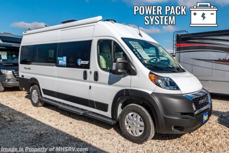 3-20 &lt;a href=&quot;http://www.mhsrv.com/thor-motor-coach/&quot;&gt;&lt;img src=&quot;http://www.mhsrv.com/images/sold-thor.jpg&quot; width=&quot;383&quot; height=&quot;141&quot; border=&quot;0&quot;&gt;&lt;/a&gt; New 2023 Thor Motor Coach Tellaro is powered by the RAM&#174; Promaster 3500 XT window van chassis, brought to life by a 3.6 liter V-6 with 280 horsepower and 260 lb-ft. of torque and is approximately 20 feet 11 inches in length. The Tellaro was made for the outdoor adventure with the bike racks able to fit two adult bikes &amp; easily fold up out of the way, and patio awning with reinforced leg supports. This amazing new motor home also includes sliding screen door at entry way, multi-media touchscreen dash radio, back-up monitor, leatherette swivel captain’s chairs, keyless entry system, aluminum wheels, euro-style cabinet doors, premium window shades, living area TV with outdoor viewing capability, WiFi 4G Winegard Connect, Onan generator, Rapid Camp multiplex control system, solar panel with solar charge controller, holding tanks with heat pads and so much more. This adventure-ready RV features the Power Pack system which includes 2 Lithium Iron Phosphate batteries replacing the AGM batteries and traditional generator, a 3000 watt inverter, 280-amp under hood alternator with an auto start function and best of all this system seamlessly connects with the 190-watts of solar charging! MSRP $153,419. For additional details on this unit and our entire inventory including brochures, window sticker, videos, photos, reviews &amp; testimonials as well as additional information about Motor Home Specialist and our manufacturers please visit us at MHSRV.com or call 800-335-6054. At Motor Home Specialist, we DO NOT charge any prep or orientation fees like you will find at other dealerships. All sale prices include a 200-point inspection, interior &amp; exterior wash, detail service and a fully automated high-pressure rain booth test and coach wash that is a standout service unlike that of any other in the industry. You will also receive a thorough coach orientation with an MHSRV technician, a night stay in our delivery park featuring landscaped and covered pads with full hook-ups and much more! Read Thousands upon Thousands of 5-Star Reviews at MHSRV.com and See What They Had to Say About Their Experience at Motor Home Specialist. WHY PAY MORE? WHY SETTLE FOR LESS?